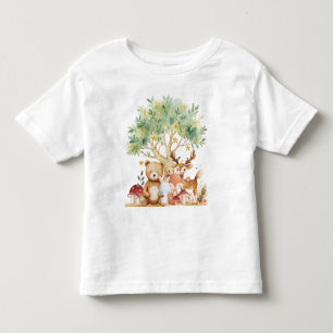 Camiseta Infantil Animais da Floresta Mágica