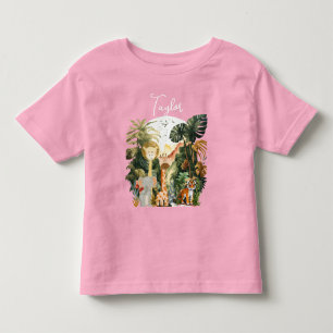 Camiseta Infantil Animais da Selva Safari Exótico Sonho