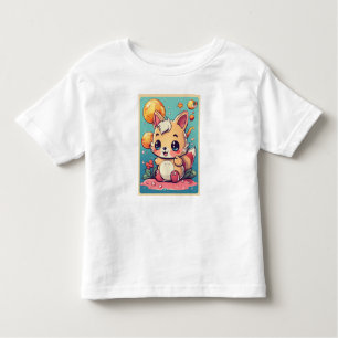 Camiseta Infantil Animais de Cartoon Bonitos e Engraçados