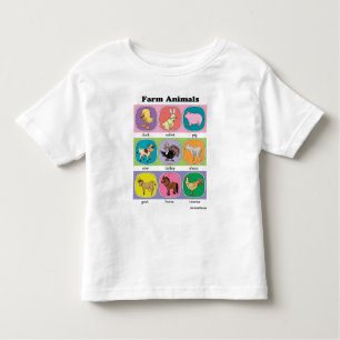 Camiseta Infantil Animais de fazenda