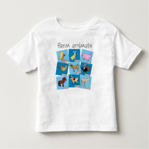 Camiseta Infantil Animais de fazenda