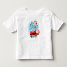 Camiseta Infantil Animais num carro n.o 4