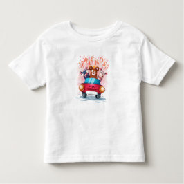 Camiseta Infantil Animais num carro n.o 5