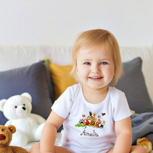 Camiseta Infantil Animais personalizados para crianças