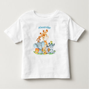 Camiseta Infantil Animais Selvagem Safari Cótaro Azul