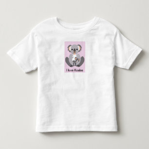 Camiseta Infantil Animais selvagens - adoro KOALAS - Vida selvagem a