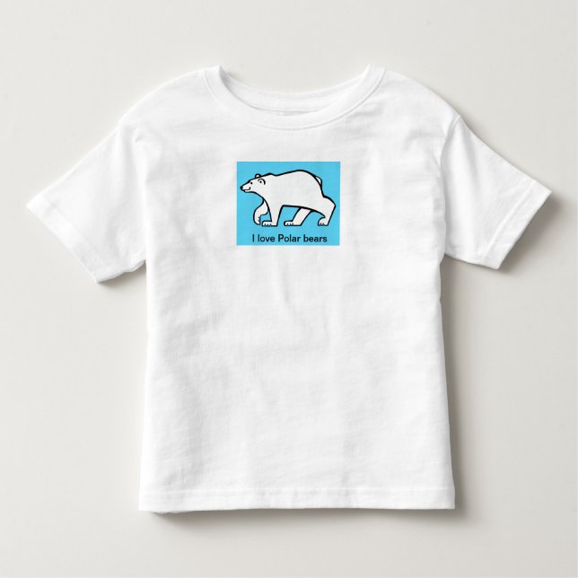 Camiseta Infantil Animais selvagens - Eu adoro BARRAS POLAR - Vida s (Frente)