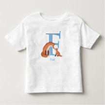 Animal ABC F é para T-shirt de raposa
