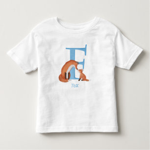 Camiseta Infantil Animal ABC F é para T-shirt de raposa