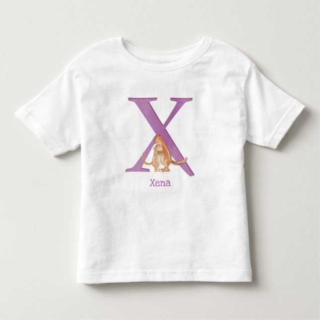 Camiseta Infantil Animal ABC X é para xerus T-shirt (Frente)