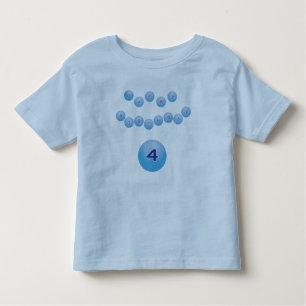 Camiseta Infantil Aniversário Azul para Meninos 4