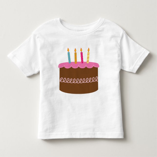 Camiseta Infantil Aniversário da criança de 4 anos (Frente)