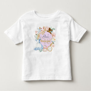 Camiseta Infantil Aniversário da menina Alice no País das Maravilhas