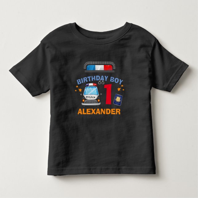 Camiseta Infantil Aniversário da polícia (Frente)