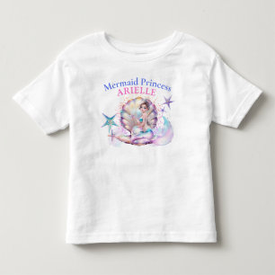 Camiseta Infantil Aniversário da Princesa Sereia Debaixo do Mar