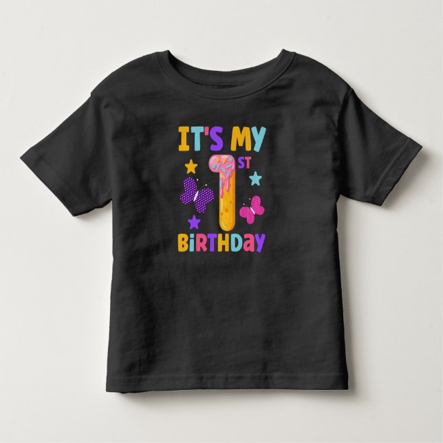 Camiseta Infantil Aniversário de 1 ano (Frente)