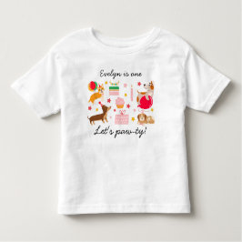Camiseta Infantil Aniversário de 1 ano da Menina Vamos Festejar Fest