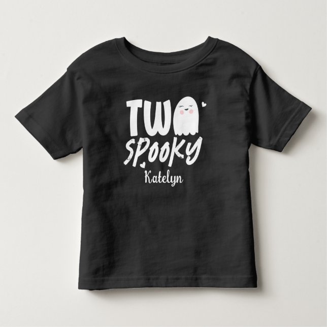Camiseta Infantil Aniversário de 2 anos do Halloween Two Spooky Pers (Frente)