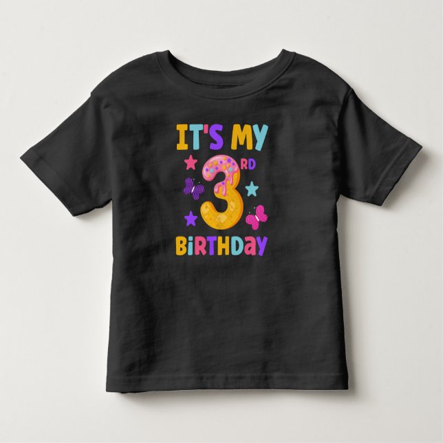Camiseta Infantil Aniversário de 3 anos (Frente)