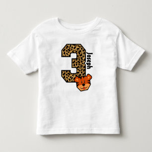 Camiseta Infantil Aniversário de 3 anos Camo e criança de três an
