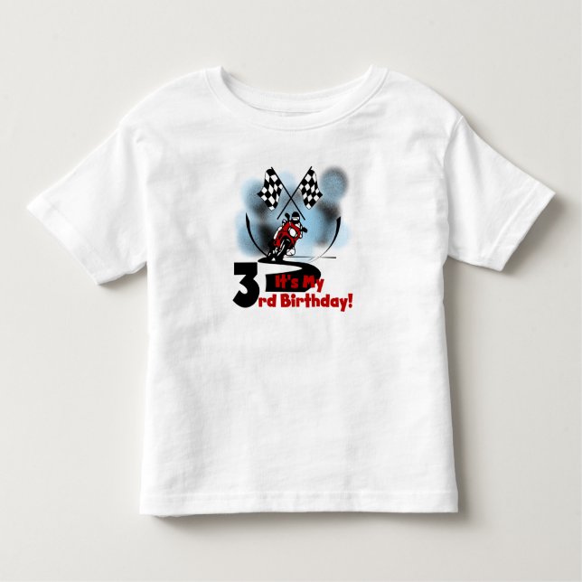 Camiseta Infantil Aniversário de 3 anos de competência da (Frente)