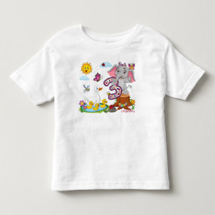 Camiseta Infantil Aniversário de 3 anos Remi