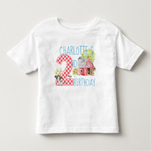 Camiseta Infantil Aniversário de Fazenda segundo aniversário