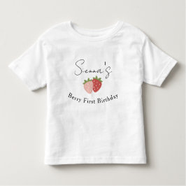 Camiseta Infantil Aniversário de Morango da Criança