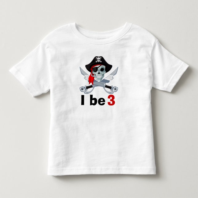 Camiseta Infantil Aniversário de Pirata (Frente)