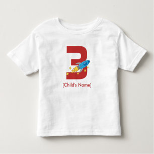 Camiseta Infantil Aniversário de Rocket retro