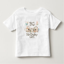 Camiseta Infantil Aniversário de um ano dos bebês animais