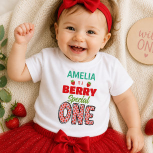 Camiseta Infantil Aniversário de Um Ano Especial da Berry