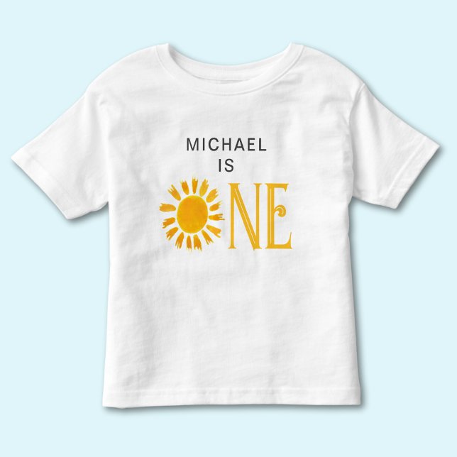 Camiseta Infantil Aniversário de Um Ano Personalizado Sunshine (Criador carregado)