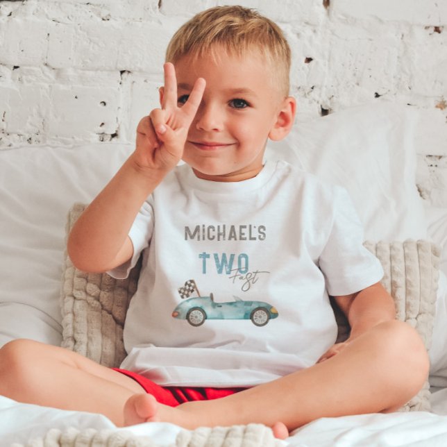 Camiseta Infantil Aniversário do Carro Race Race (Criador carregado)