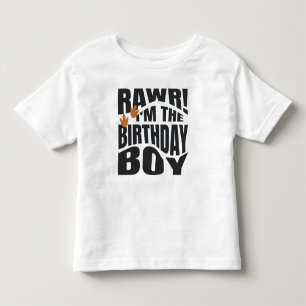 Camiseta Infantil Aniversário do Dinossauro Fofo Rawr 