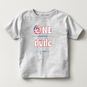 Camiseta Infantil Aniversário do One American Dude 1rua