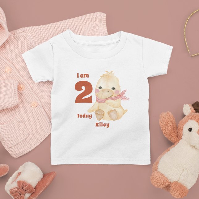 Camiseta Infantil Aniversário do Pato Amarelo (Criador carregado)