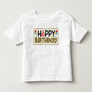 Camiseta Infantil Aniversário do T-Shrits: Design de Aniversário