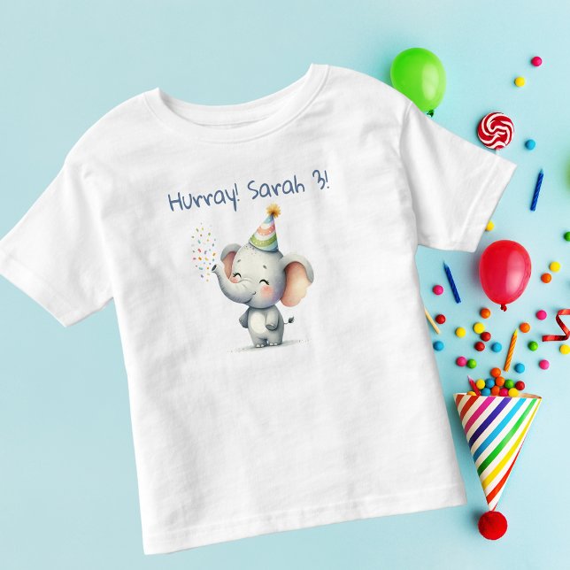 Camiseta Infantil Aniversário Elefante (Criador carregado)