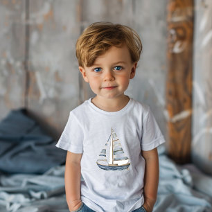 Camiseta Infantil Aniversário náutico de veleiro I