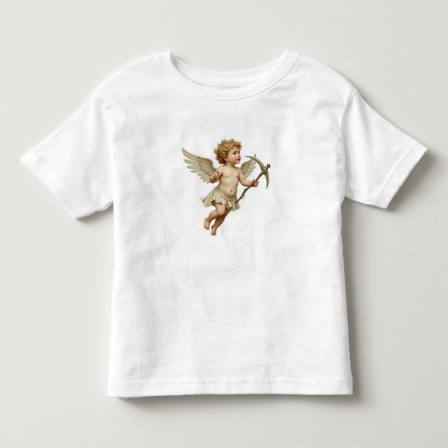Camiseta Infantil Anjo Bebê Com Foice Para Crianças (Frente)