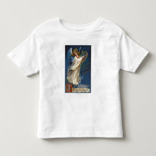 Camiseta Infantil Anjo com uma harpa