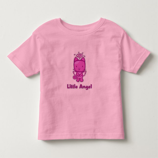 Camiseta Infantil "Anjo Pequeno" Toddler Ringer (Frente)