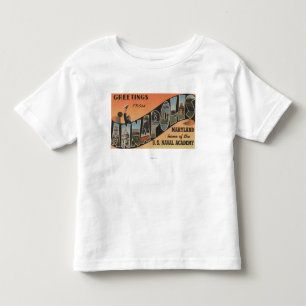 Camiseta Infantil Annapolis, Maryland - grandes cenas da letra