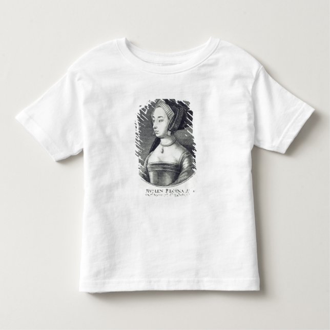 Camiseta Infantil Anne Boleyn, gravada por Wenceslaus Hollar, 1649 (Frente)