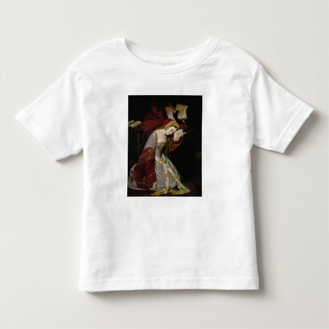Camiseta Infantil Anne Boleyn na Torre, detalhes, 1835 (Frente)