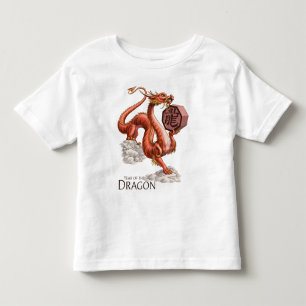 Camiseta Infantil Ano da arte chinesa do zodíaco do dragão