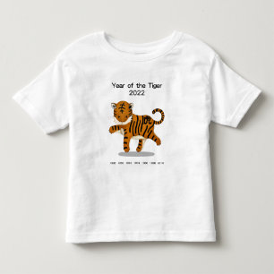 Camiseta Infantil Ano do Tigre 2022 Animal do Zodíaco Fofo