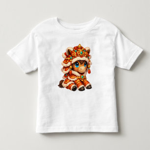 Camiseta Infantil Ano Novo Chinês Cavalo 2026 Zodíaco