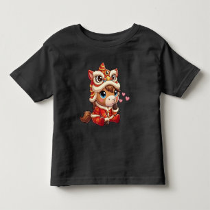 Camiseta Infantil Ano Novo Chinês Cavalo 2026 Zodíaco